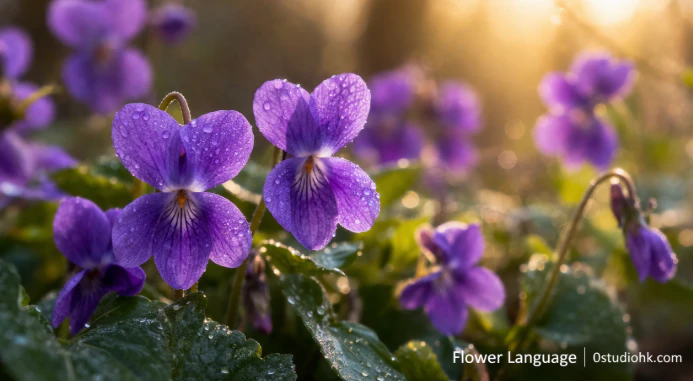 紫羅蘭花象徵溫柔與默默守候的愛